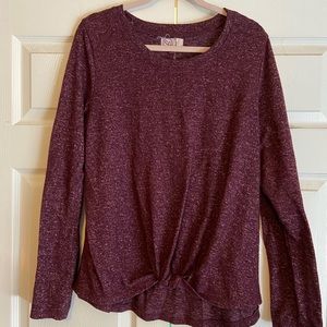 Cozy Front Knot Sweater | XL